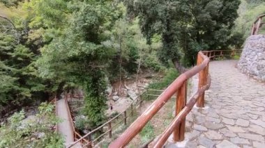 Casaletto Spartano, Campania, İtalya - 20 Eylül 2023: Oasis Cascate dei Capelli di Venere in the Cilento, Vallo di Diano and Alburni National Park, 1998 'den beri UNESCO miras alanı