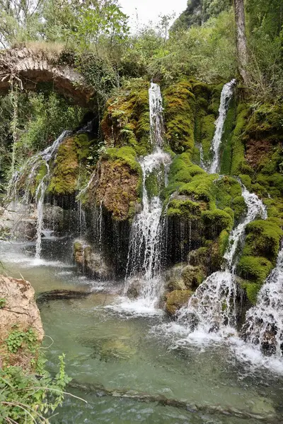 Stock image Casaletto Spartano, Campania, Italy - September 20, 2023: Oasis Cascate dei Capelli di Venere in the Cilento, Vallo di Diano and Alburni National Park, a UNESCO heritage site since 1998