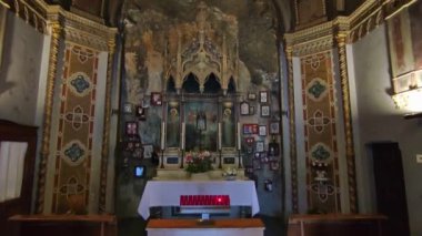 Scanno, Abruzzo, İtalya 9 Eylül 2024: 18. yüzyıl Santa Maria del Lago Kilisesi veya dellAnnunziata