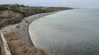 Vasto, Abruzzo, İtalya 5 Eylül 2024: Punta Aderci 'deki Costa dei Trabocchi' nin Esnemesi