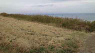 Vasto, Abruzzo, İtalya 5 Eylül 2024: Punta Aderci 'deki Costa dei Trabocchi' nin Esnemesi