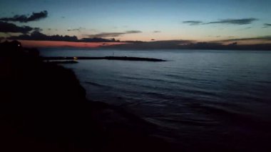 Castellabate, Salerno, Campania, İtalya 18 Eylül 2024 Punta Licosa 'da gün batımı