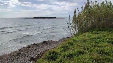 Castellabate, Salerno, Campania, İtalya 18 Eylül 2024: Punta Licosa ile Ogliastro Marina arasındaki kıyı şeridi