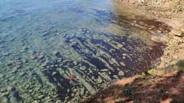 Castellabate, Salerno, Campania, İtalya 18 Eylül 2024: Punta Licosa ile San Marco di Castellabate arasındaki kıyı şeridi