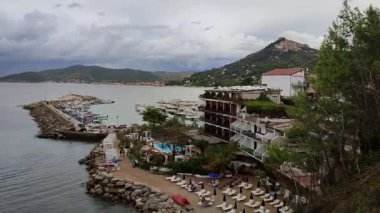 Castellabate, Salerno, Campania, İtalya 19 Eylül 2024: Vallonealto Caddesi Punta Licosa ile San Marco di Castellabate arasında