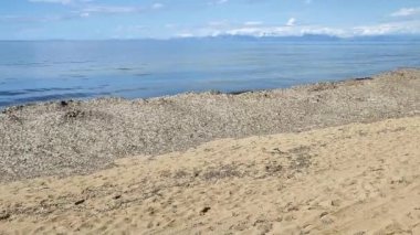 Castellabate, Salerno, Campania, İtalya, 19 Eylül 2024: Pozzillo plajı San Marco di Castellabate 'den Santa Maria di Castellabate' ye