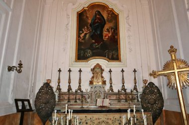 Naples, Campania, Italy  September 12, 2024: Church of Santa Maria delle Anime del Purgatorio ad Arco in via dei Tribunali built in the 17th century by the Mastrillo family to give burial to the poor people of the city clipart