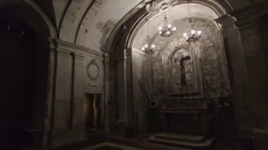 Napoli, Campania, İtalya 12 Eylül 2024: Santa Maria delle Anime del Purgatorio ad Arco Kilisesi 17. yüzyılda Mastrillo ailesi tarafından şehrin yoksul insanlarını defnetmek için inşa edilmiştir.