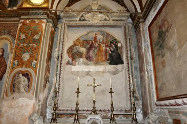 Salerno, Campania, Italy  November 26, 2024: Interior of the Church of San Giorgio, the most beautiful baroque church in Salerno, built in 1674 on a previous Lombard church clipart