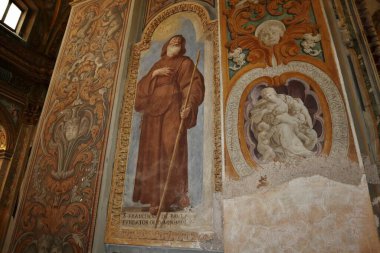 Salerno, Campania, Italy  November 26, 2024: Interior of the Church of San Giorgio, the most beautiful baroque church in Salerno, built in 1674 on a previous Lombard church clipart