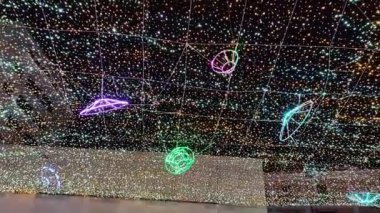 Salerno - Luci d 'artista con la pioggia Piazza Flavio Gioia' da