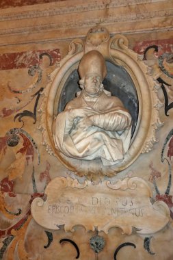 Salerno, Campania, Italy  November 26, 2024: Interior of the crypt of the cathedral, built in the 11th century, which houses the relics of St. Matthew clipart