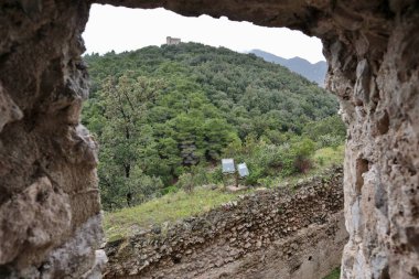 Salerno, Campania, İtalya 8 Şubat 2025: Lombard kalesi 8. yüzyılda Arechi II.