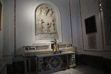 Naples, Campania, Italy  January 30, 2025: Interior of the Basilica of San Giovanni Maggiore of paleo-Christian foundation, restored after the earthquake of 1870 in its current form clipart