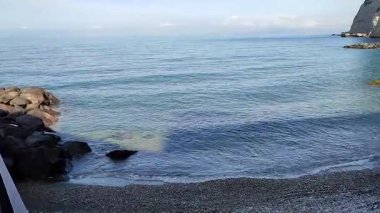 Meta di Sorrento, Campania, İtalya 12 Nisan 2025: Liman Koyu 'ndaki Alimuri Sahili