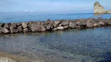 Meta di Sorrento, Campania, İtalya 12 Nisan 2025: Liman Koyu 'ndaki Alimuri Sahili