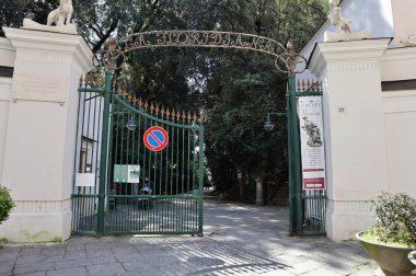 Napoli, Campania, İtalya 8 Nisan 2025: Vomero tepesindeki 19. yüzyıl Villa Floridiana parkının parıltısı
