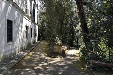 Napoli, Campania, İtalya 8 Nisan 2025: Vomero tepesindeki 19. yüzyıl Villa Floridiana parkının parıltısı