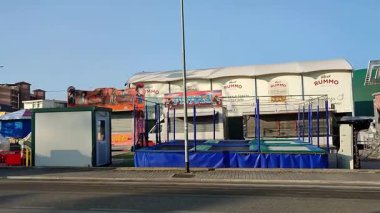 Benevento, Campania, İtalya 14 Haziran 2025: Kutsal Kalp Festivali vesilesiyle Via Giovanni Pascoli 'de geziler düzenlendi