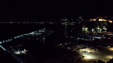 Agropoli, Salerno, Campania, İtalya 25 Haziran 2025: Gece Limanı