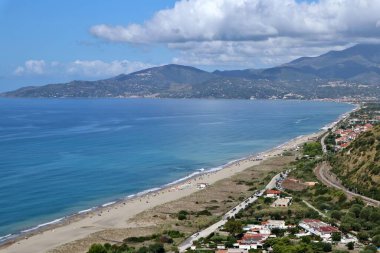 Marina di Ascea, Campania, Italy  September 13, 2025: Hike to the Lovers' Path, a nature trail of about 2 km with many steps that goes from the beach parking lot up to the Telegraph Tower, offering fantastic panoramic views of the coast.