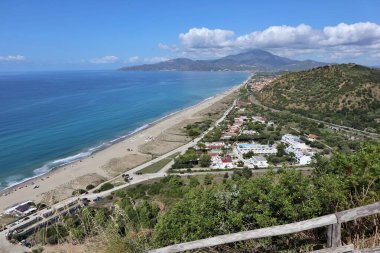 Marina di Ascea, Campania, Italy  September 13, 2025: Hike to the Lovers' Path, a nature trail of about 2 km with many steps that goes from the beach parking lot up to the Telegraph Tower, offering fantastic panoramic views of the coast.