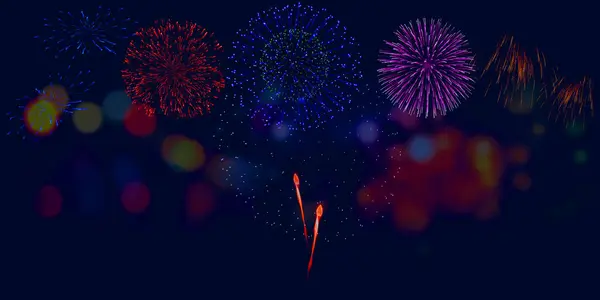 Yeni yılın kutlu olsun havai fişeklerle, 2025, Noel.