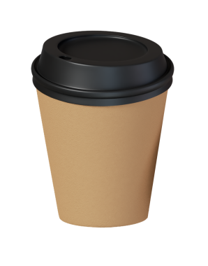 Kahve fincanı temiz arkaplanda izole edilmiş.