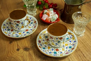 Kahve ve Türk kahvesi. Keyifli kahve.