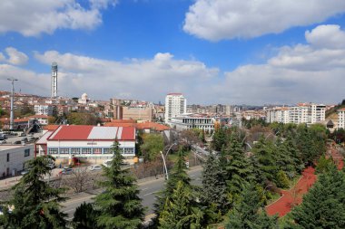 Ankara Türkiye - 10.04.2025 Keiren, Cumhuriyet Kulesi, Estergon kalesi ve teleferikli fotoğraf
