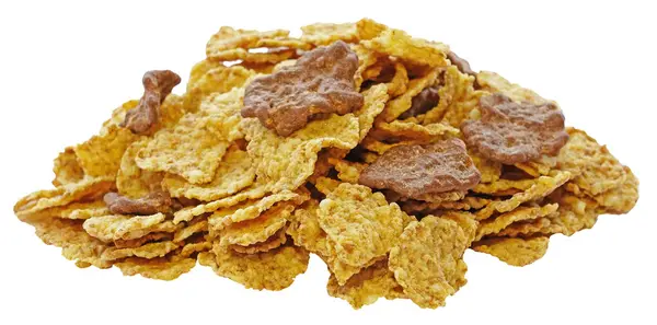 Uygun olmayan mısır gevreğiyle sağlıklı kahvaltı.                     