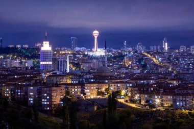 Ankara Harika Gece Görüşü Atakule 'nin Çankaya' da bulunduğu uzun mekan