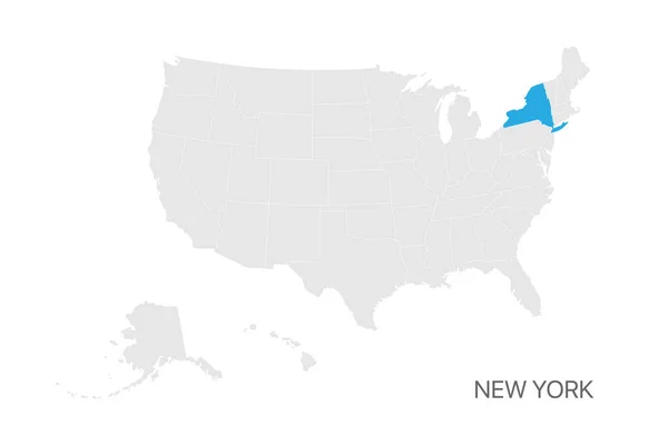 ABD haritası New York eyaleti tasarım için kolay düzenlenebilir