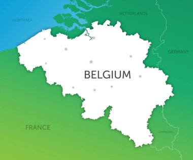 Yüksek kalite renk haritası Belçika kağıt kesimi
