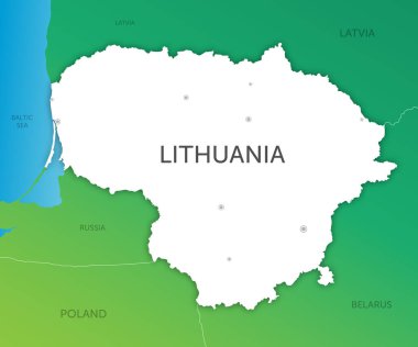 Yüksek kalite renk haritası Litvanya kağıt kesimi