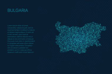 Bulgaristan tasarım için dijital piksel haritası