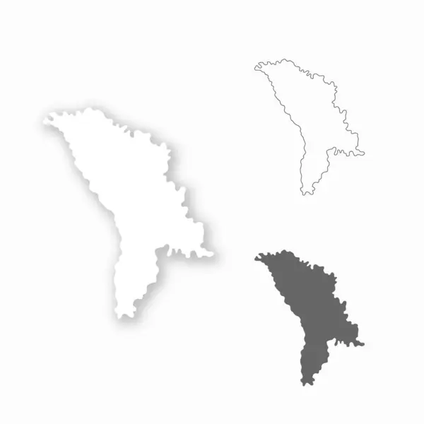 Moldova haritası düzenlenmesi kolay tasarım için ayarlandı