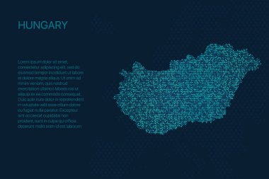 Tasarım için Macaristan dijital piksel haritası