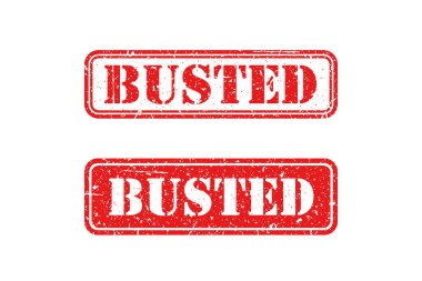 Beyaz arka plan üzerinde kırık kırmızı pul