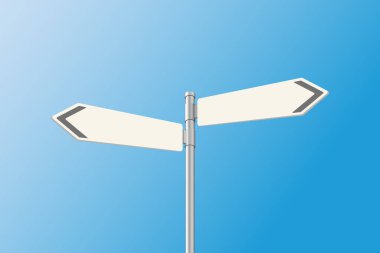 Yönü gösteren yol işareti