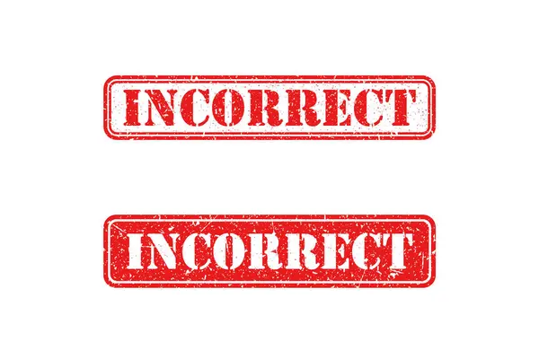 Beyaz arka plan üzerinde yanlış kırmızı pul