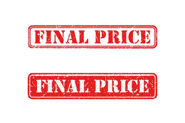 Beyaz arkaplanda son fiyat kırmızı damga