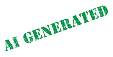 Yapay zeka, beyaz arkaplanda izole edilmiş yeşil grunge damgası yarattı.