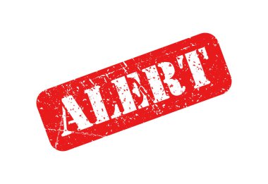 Kırmızı pul grunge izole edildi