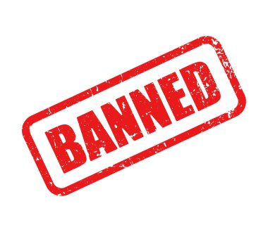 Yasak pul grunge izole