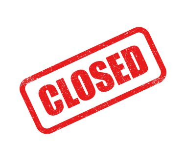 Kapalı pul grunge izole edildi