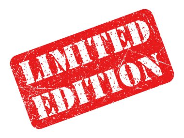 Sınırlı sayıdaki kırmızı pul grunge izole edildi