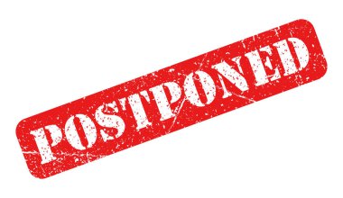 Ertelenmiş kırmızı pul grunge izole