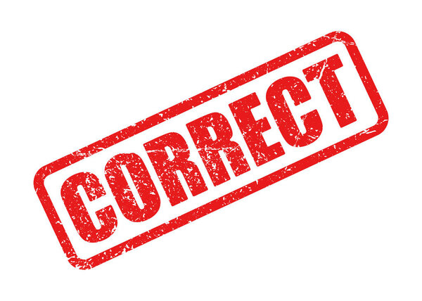 Правильная марка на белом фоне