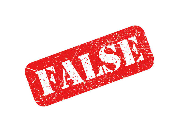 False red stamp grunge isolated